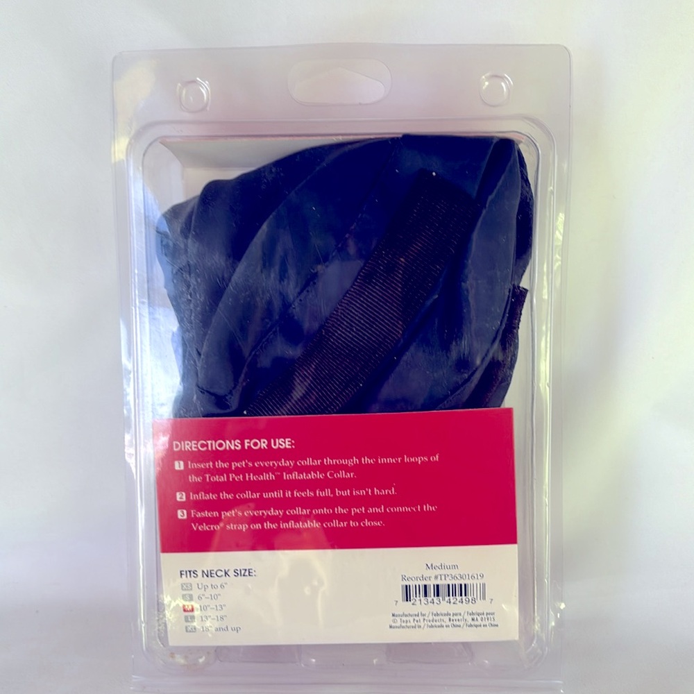 Gently Used TOTAL PET HEALTH INFLATABLE COLLAR BLUE - Picture 3 of 9